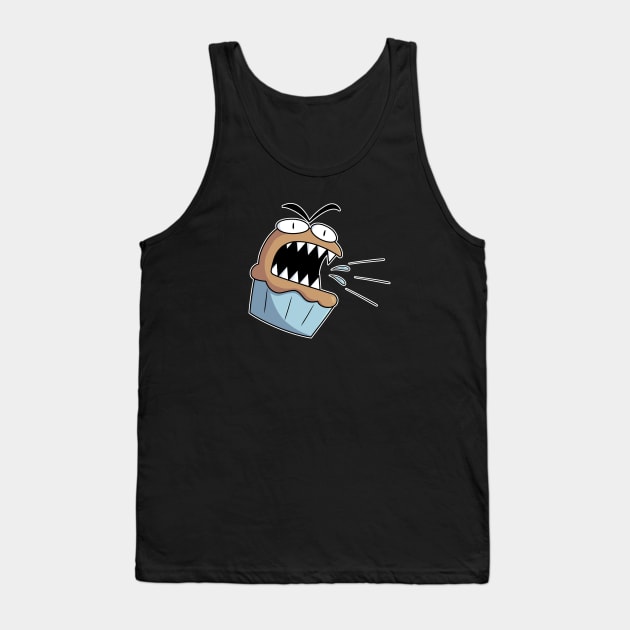 Angry Cute Muffin Tank Top by Zeeph